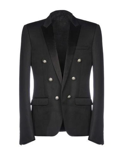 Shop Balmain Blazer In Black