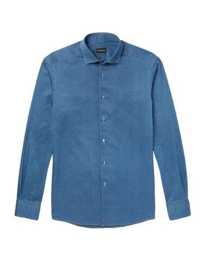Shop Ermenegildo Zegna Denim Shirt In Blue