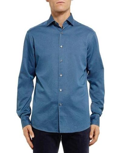Shop Ermenegildo Zegna Denim Shirt In Blue