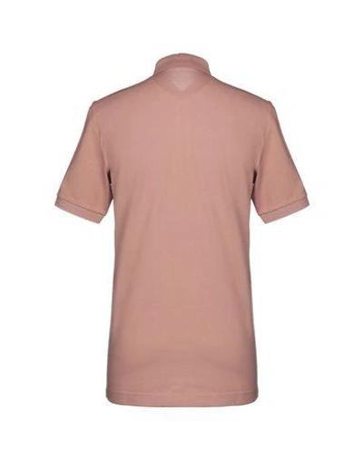 Shop Dolce & Gabbana Man Polo Shirt Blush Size 48 Cotton In Pink