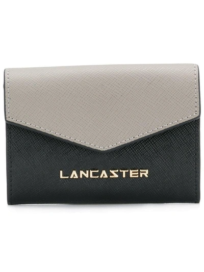 Shop Lancaster Logo Plaque Wallet - Black