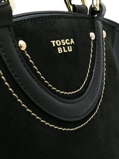 Shop Tosca Blu Tassel Trim Tote Bag - Black