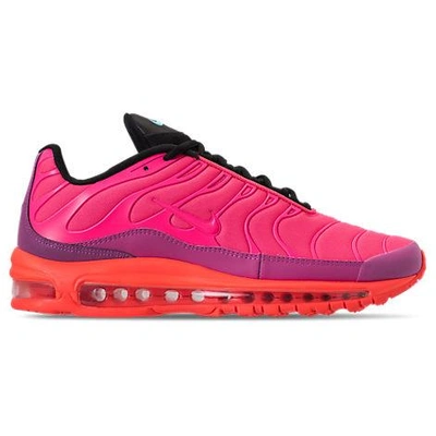 Shop Nike Men's Air Max 97/plus Casual Shoes, Pink/red