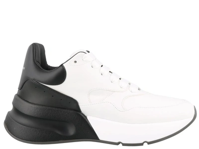Shop Alexander Mcqueen Runner Oversize Sneakers In Optic White/black