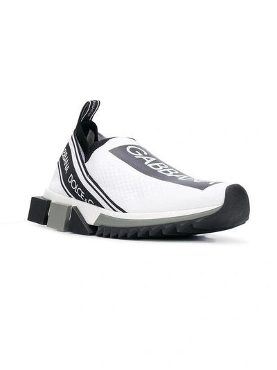 Shop Dolce & Gabbana Slip-on-sneakers Mit Logo In White