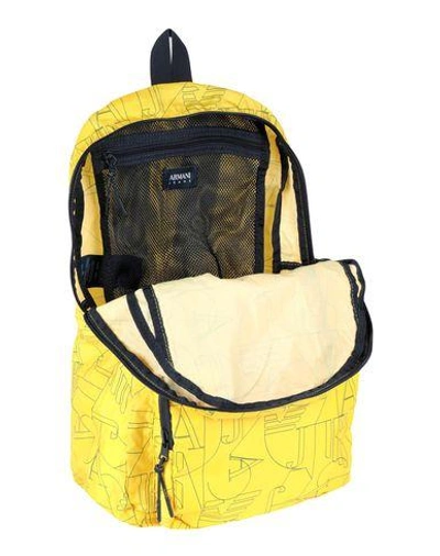 Shop Armani Jeans Backpack & Fanny Pack In Yellow