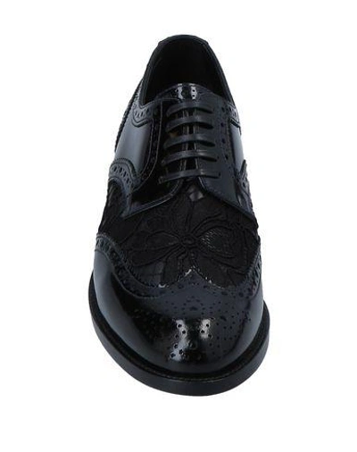 Dolce & Gabbana Day Classic Brushed Leather Brogue Shoes In Black