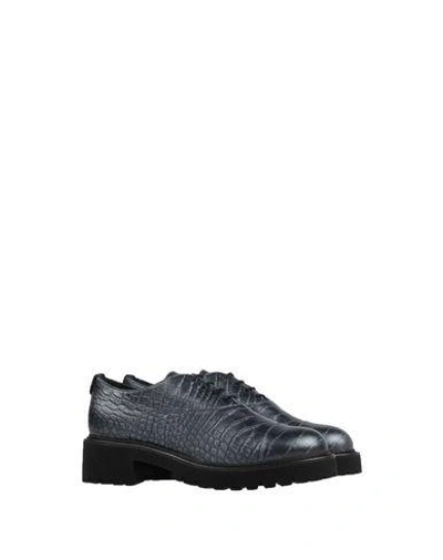 Shop Giuseppe Zanotti Lace-up Shoes In Lead