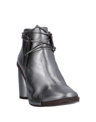 Shop Del Carlo Woman Ankle Boots Lead Size 7.5 Soft Leather In Grey