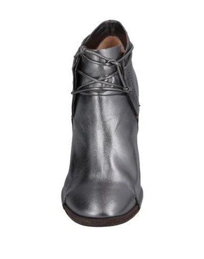 Shop Del Carlo Woman Ankle Boots Lead Size 7.5 Soft Leather In Grey