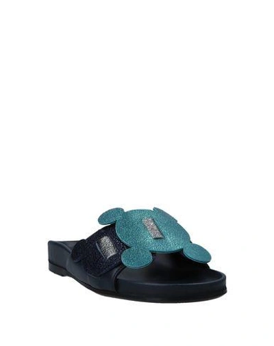 Shop Anya Hindmarch Sandals In Turquoise