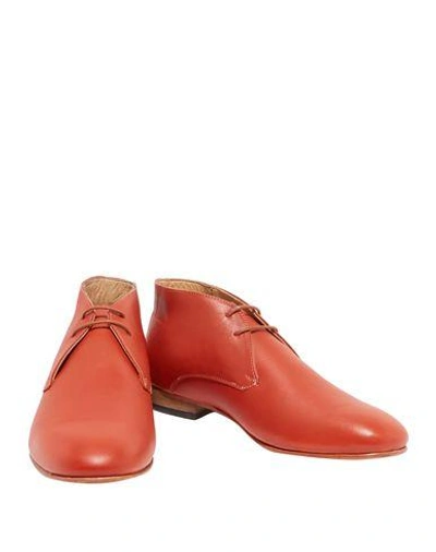 Shop Dieppa Restrepo Ankle Boots In Orange