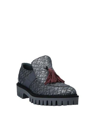 Shop Alberto Guardiani Loafers In Grey