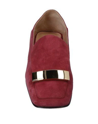Shop Sergio Rossi Loafers In Brick Red