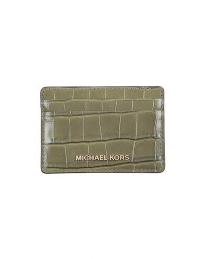 Shop Michael Michael Kors Document Holder In Military Green