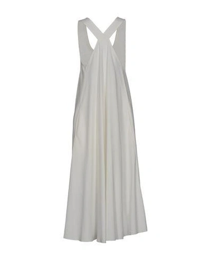 Shop Helmut Lang Midi Dress In White