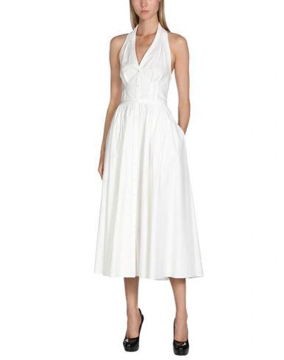 Shop Michael Kors Knee-length Dress In White