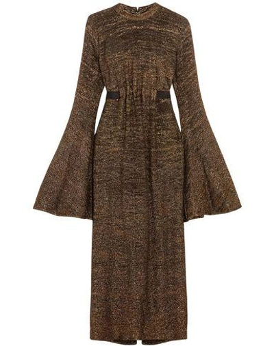 Shop Ellery Midi Dress In Bronze