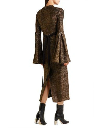 Shop Ellery Midi Dress In Bronze