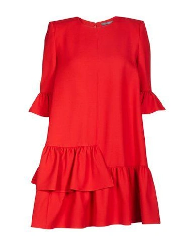 Shop Alexander Mcqueen Short Dress In Red