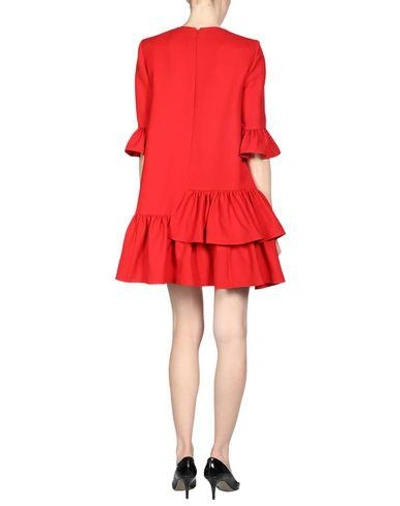 Shop Alexander Mcqueen Short Dress In Red