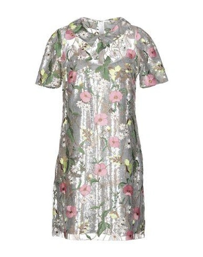Shop Piccione•piccione Short Dress In Light Grey