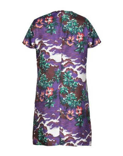 Shop Dsquared2 Woman Short Dress Purple Size 4 Silk