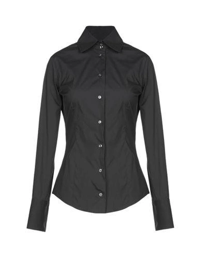 Shop Brian Dales Woman Shirt Black Size 12 Cotton, Polyamide, Elastane