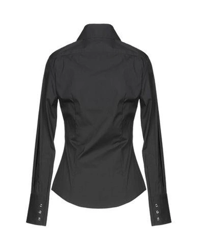 Brian Dales Woman Shirt Black Size 10 Cotton, Polyamide, Elastane In Black