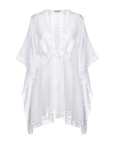 Shop Charo Ruiz Ibiza Woman Top White Size Xl Cotton, Polyester