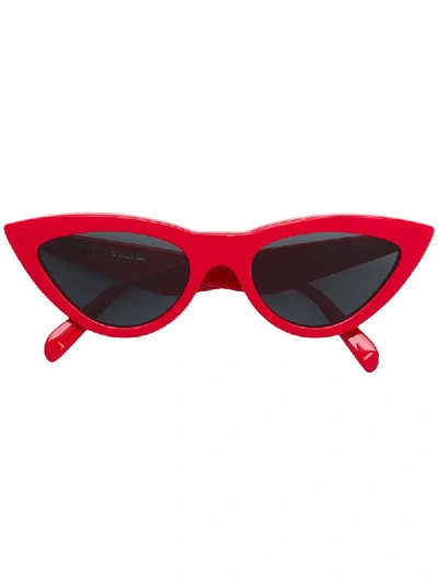 Shop Celine Cl40019i Sunglasses In Red