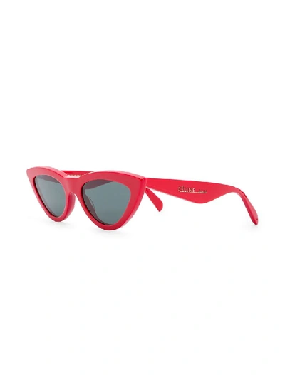 Shop Celine Cl40019i Sunglasses In Red