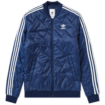 Shop Adidas Originals Adidas Sst Quilted Jacket In Blue