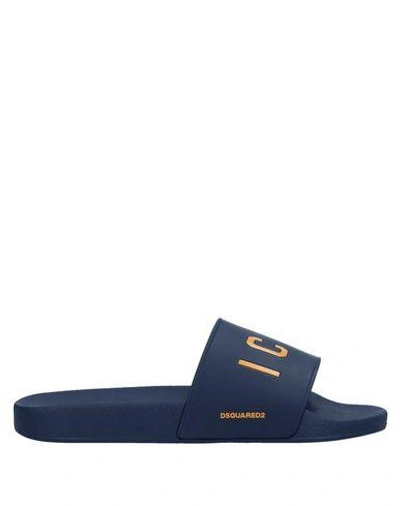 Shop Dsquared2 Sandals In Dark Blue