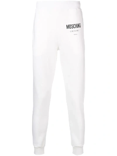 Shop Moschino Track Trousers - White