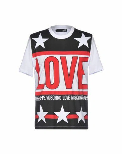 Shop Love Moschino T-shirt In White