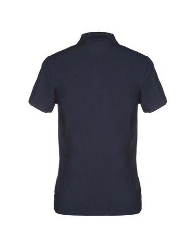 Shop Bikkembergs Man Polo Shirt Midnight Blue Size Xs Cotton, Elastane