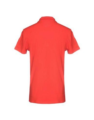 Shop Bikkembergs Man Polo Shirt Red Size S Cotton, Elastane