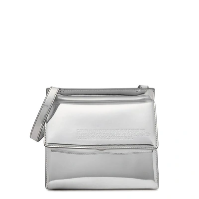 Shop Calvin Klein 205w39nyc Silver Leather Cross-body Bag