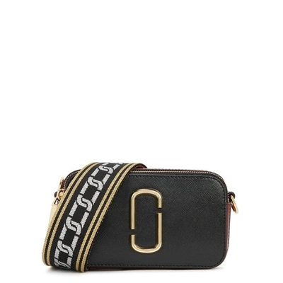 Shop Marc Jacobs Snapshot Black Leather Shoulder Bag