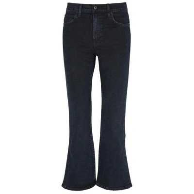 Shop Proenza Schouler Black Cropped Flared Jeans