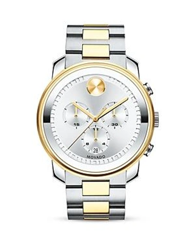 Shop Movado Bold Two Tone Chronograph, 44mm In Silver/gold