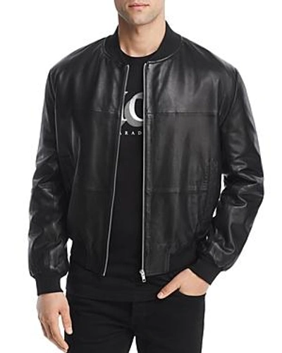 Shop Mcq By Alexander Mcqueen Mcq Alexander Mcqueen Leather Bomber Jacket In Darkest Black