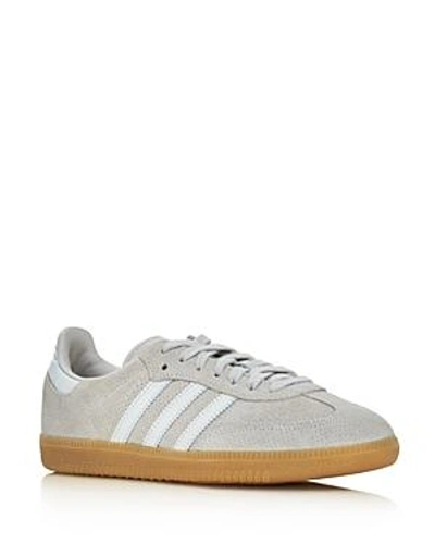 Adidas Originals Women's Samba Suede Lace Up Sneakers In Grey One/ Crystal  White | ModeSens