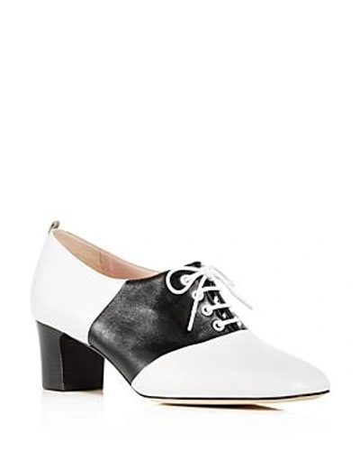 Shop Sjp By Sarah Jessica Parker Women's Olivia Leather Block-heel Oxfords In White