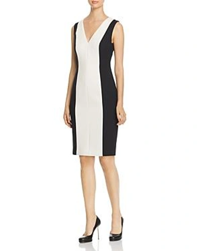 Shop Paule Ka Color-blocked Sheath Dress In Multicolore