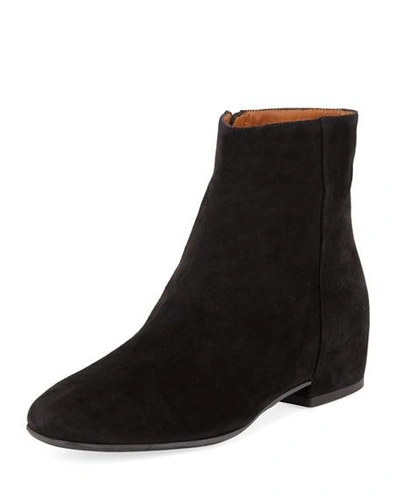 Shop Aquatalia Ulyssa Waterproof Suede Ankle Boots With Hidden Wedge In Black