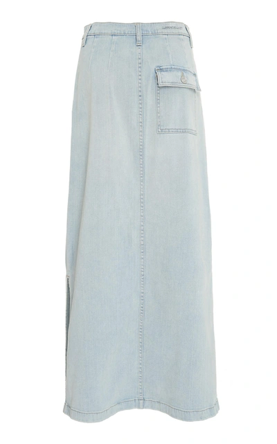 Shop Current Elliott Surfview Maxi Denim Skirt In Blue