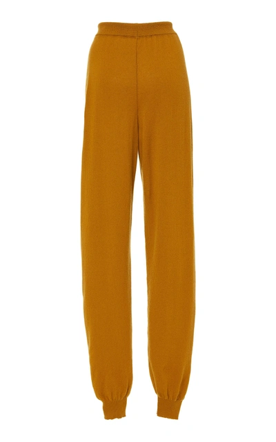 Shop Alena Akhmadullina Cashmere Knit Pants In Yellow