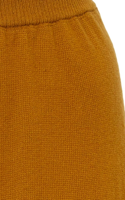 Shop Alena Akhmadullina Cashmere Knit Pants In Yellow